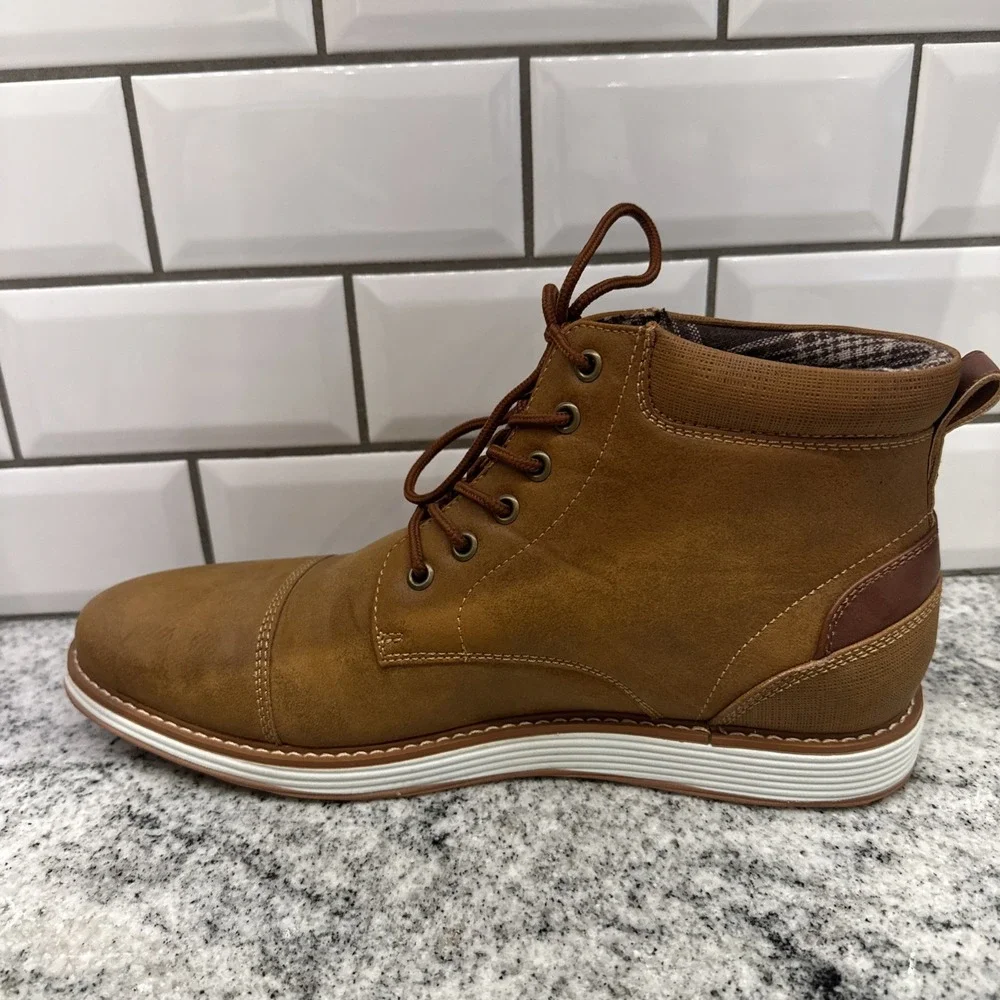 Ferro‎ Aldo BIRT Men's Mid-Top Chukka Sneaker Lace Up  Boots 10.5 Brown Preppy